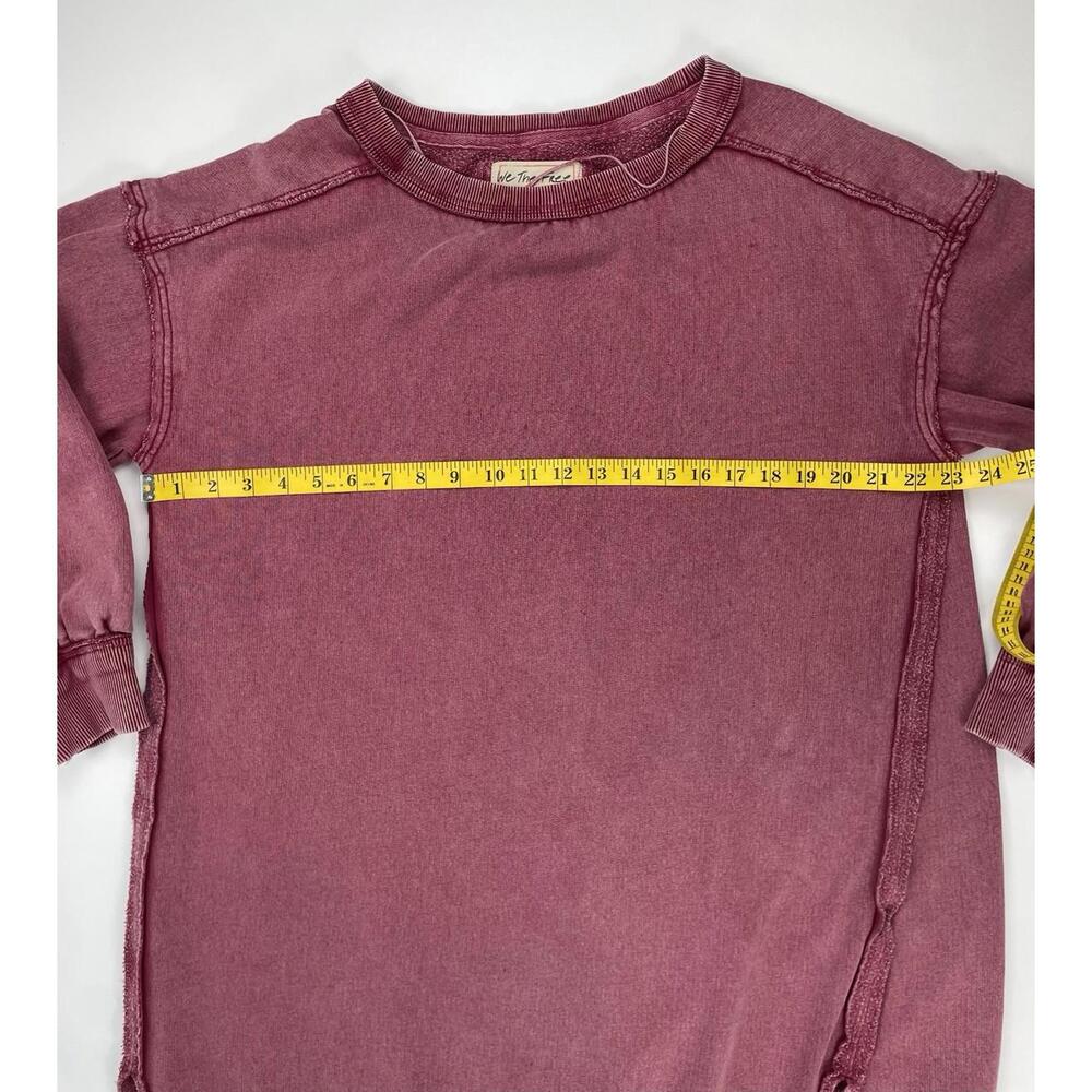 Free People We The Free Shelli Long Tunic Crewneck Sweatshirt Oversized Small - Picture 7 of 10